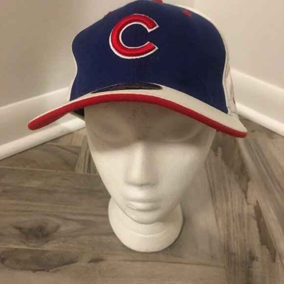59FIFTY Chicago Cubs Two Tone White Blue C Patch Wool Baseball Hat Cap 7 3/8 NEW - Picture 3 of 13